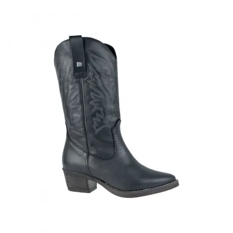 botas cowboy mujer en piel negras
